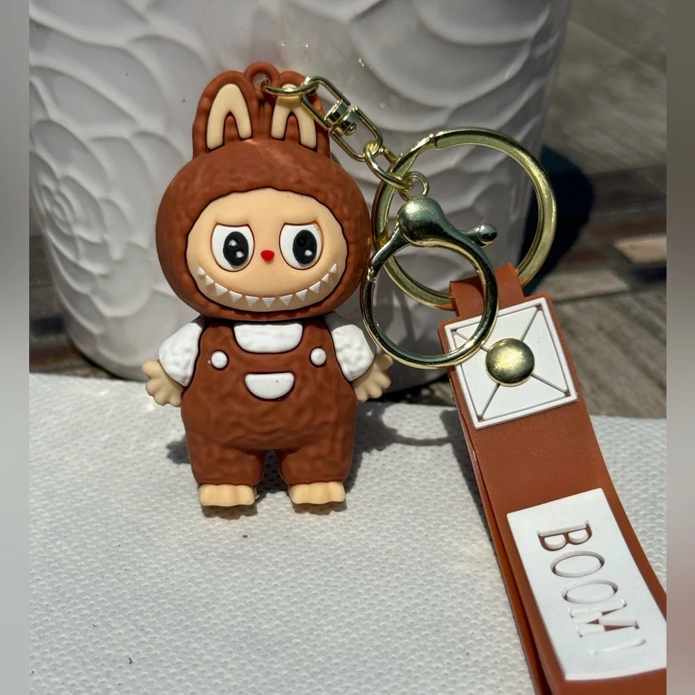 Brown Bunny Doll Kids Keychain with Strap